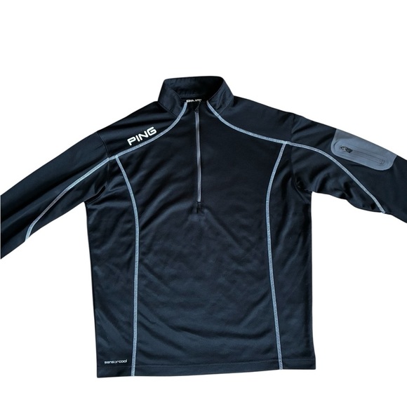Ping Black 1/4 zip pullover long sleeve - Picture 1 of 15
